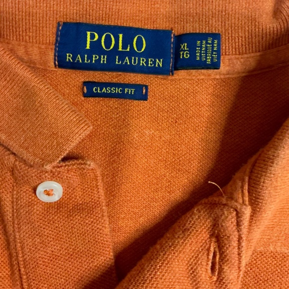 Ralph Lauren Men’s Classic Fit Orange Polo size XL - Picture 5 of 5